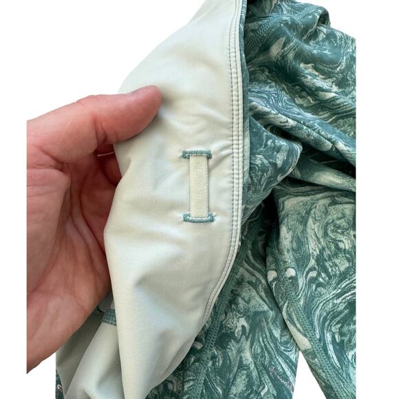 Sweaty Betty Full Length Leggings, Goddess Metallic Foil Green, Size X-LARGE - Picture 3 of 8